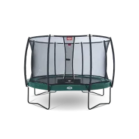 Батут BERG Elite+ Regular Green 430 із захисною сіткою Safety Net T-series 430