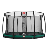 Батут BERG Elite+ InGround Green 430 із захисною сіткою Safety Net T-series 430