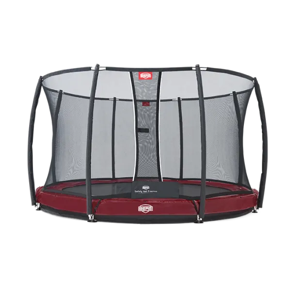 Батут BERG Elite+ InGround Green 430 Tattoo із захисною сіткою Safety Net T-series 430