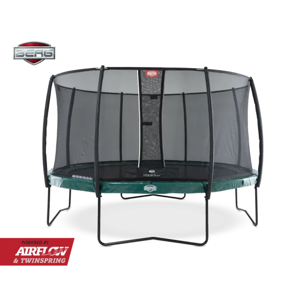 Батут Berg Elite Green 430 із захисною сіткою Safety Net Deluxe