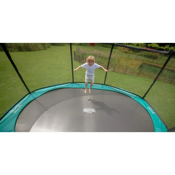 Батут BERG Grand Champion Grey із захисною сіткою Safety Net Deluxe