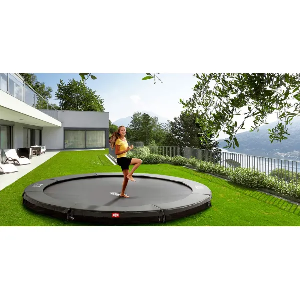 Батут Berg InGround Champion Grey 430 см із захисною сіткою Safety Net Comfort (InGround)