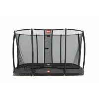 Батут BERG InGround EazyFit Grey с защитной сеткой Safety Net Deluxe EazyFit