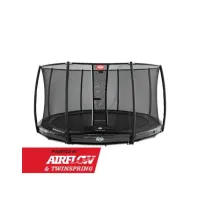 Батут Berg InGround Elite Grey 430 см із захисною сіткою Safety Net Deluxe