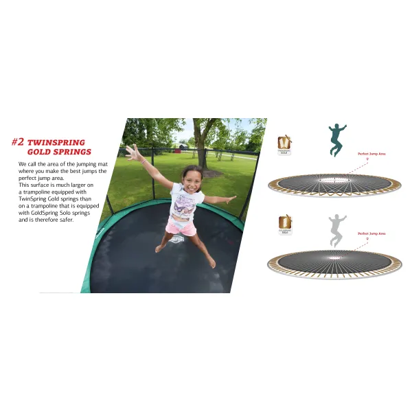 Батут Berg Champion Grey 430 см із захисною сіткою Safety Net Deluxe