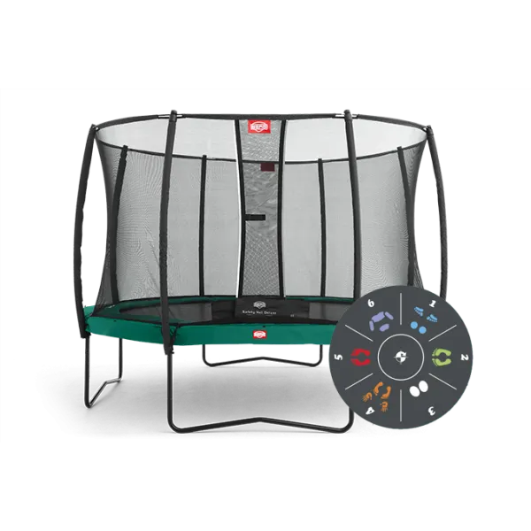 Батут Berg Champion Grey 430 см із захисною сіткою Safety Net Deluxe