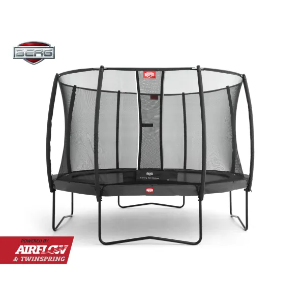 Батут Berg Champion Grey 430 см із захисною сіткою Safety Net Deluxe