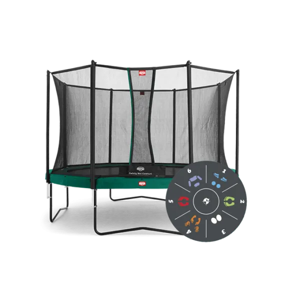 Батут Berg Champion Grey 430 см із захисною сіткою Safety Net Deluxe
