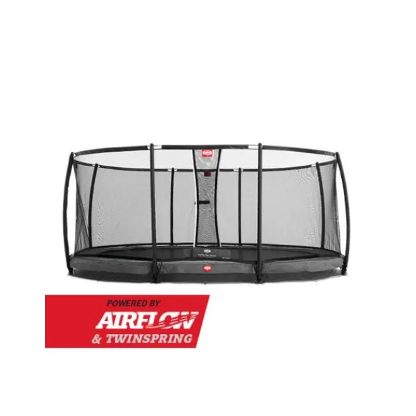 Батут BERG InGround Grand Champion Grey із захисною сіткою Safety Net Deluxe