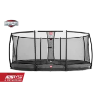 Батут BERG InGround Grand Champion Grey із захисною сіткою Safety Net Deluxe