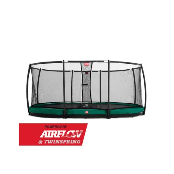 Батут BERG InGround Grand Champion Grey із захисною сіткою Safety Net Deluxe