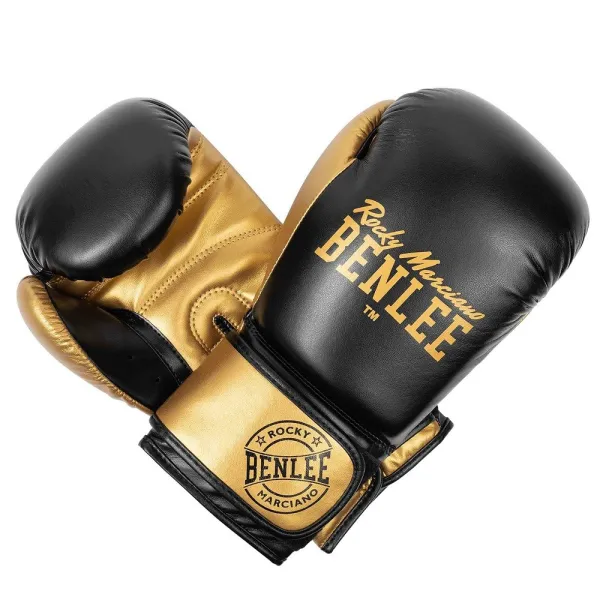 Боксерские перчатки Benlee Carlos Black gold 10 oz