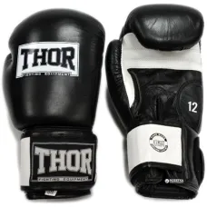 Боксерские перчатки Thor Sparring Leather 10 oz Black-White