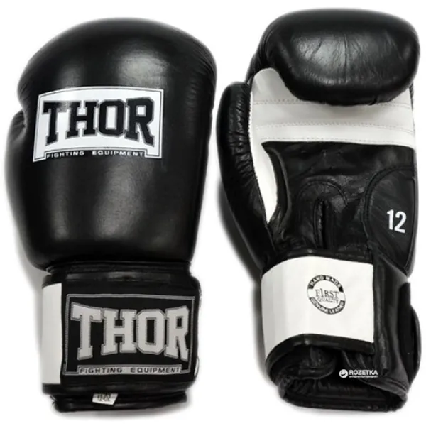 Боксерские перчатки Thor Sparring Leather 10 oz Black-White