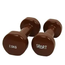 Гантель Rising виниловая DB2113-2,5Brown 2 х 2,5 кг