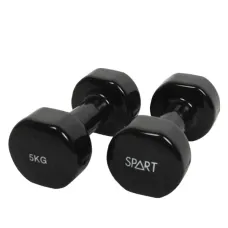 Гантель Rising виниловая DB2113-5Black 2 х 5 кг