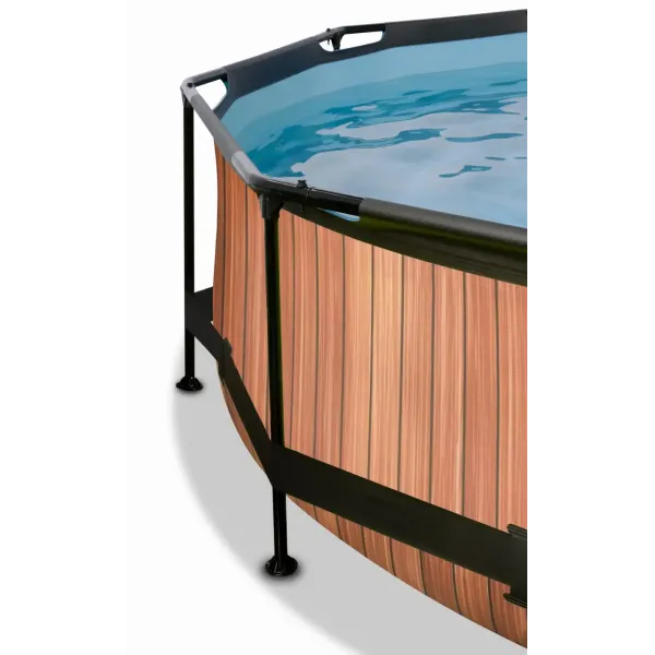 Басейн EXIT круглий з куполом 300 х 76 см у кольорі Wood