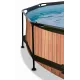 Басейн EXIT круглий з куполом 300 х 76 см у кольорі Wood