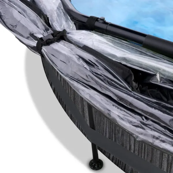 Басейн EXIT круглий з куполом 300 х 76 см у кольорі Black Wood