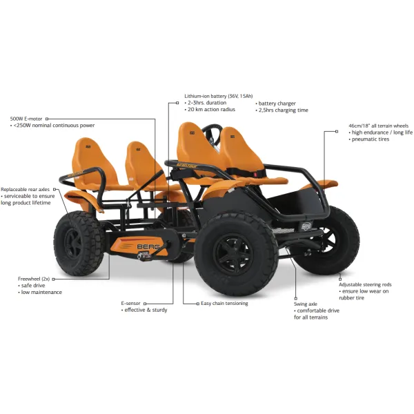 Веломобіль BERG GranTour F Off road 4-seater