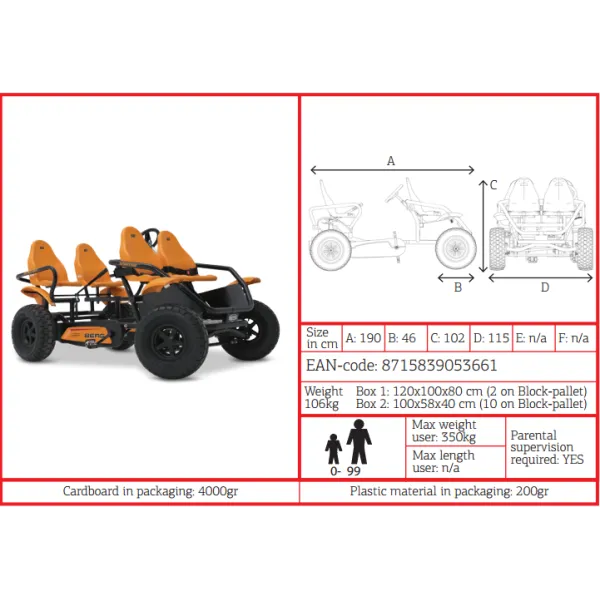 Веломобіль BERG GranTour F Off road 4-seater