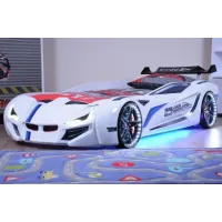 Кровать в виде машины BMW белая