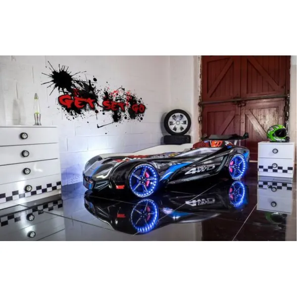 Ліжко у вигляді машини BMW чорне
