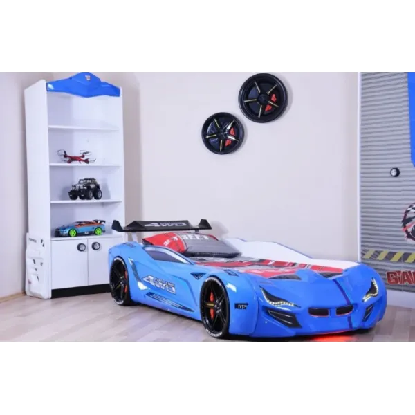 Ліжко у вигляді машини BMW синє