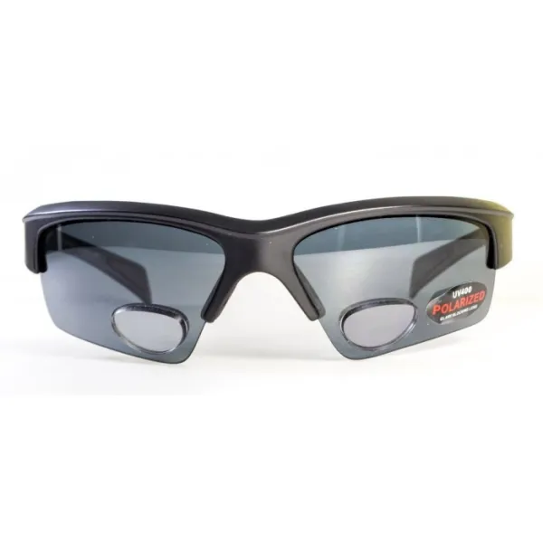 Окуляри біфокальні поляризаційні BluWater Bifocal-2 (+2.0) Polarized (gray) (чорна біфокальна лінза з діоптріями)
