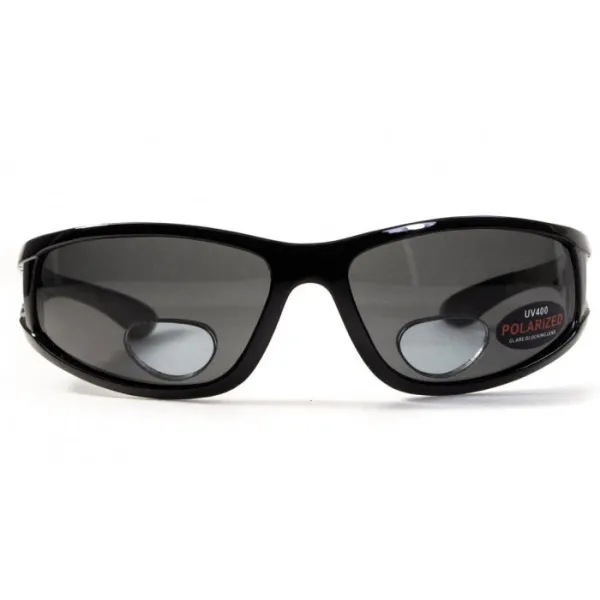 Окуляри біфокальні поляризаційні BluWater Bifocal-3 (+2.0) Polarized (gray) (чорна біфокальна лінза з діоптріями)