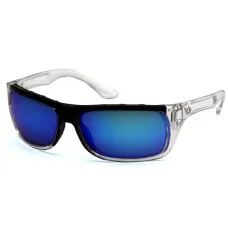 Очки защитные открытые Venture Gear Vallejo Crystal (ice blue mirror) Аnti-Fog, синие зеркальные в прозрачной оправе