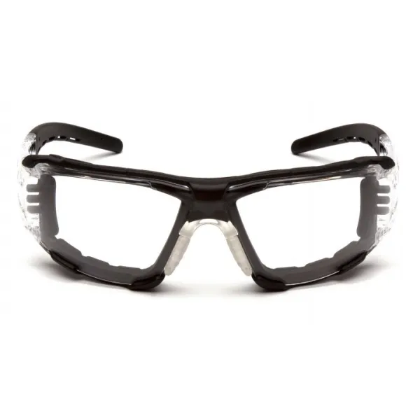 Окуляри захисні з ущільнювачем Pyramex Fyxate (clear) Super Anti-Fog H2MAX, прозорі