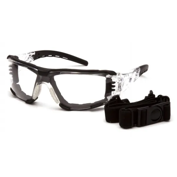Окуляри захисні з ущільнювачем Pyramex Fyxate (clear) Super Anti-Fog H2MAX, прозорі