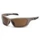 Очки защитные открытые Venture Gear Tactical Howitzer Tan (bronze) Anti-Fog, коричневые в песочной оправе