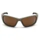 Очки защитные открытые Venture Gear Tactical Howitzer Tan (bronze) Anti-Fog, коричневые в песочной оправе