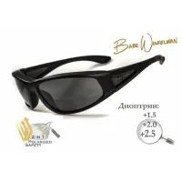 Бифокальные поляризационные защитные очки 3в1 BluWater Winkelman-2 (+2.0) Polarize (gray) серые