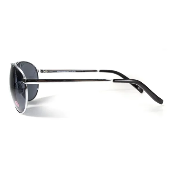 Окуляри біфокальні (захисні) Global Vision Aviator Bifocal (+2.0) (gray), чорні біфокальні лінзи в металевій оправі