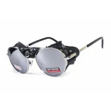 Очки защитные Global Vision Aviator-5 (silver mirror) зеркальные серые со съёмным уплотнителем