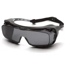 Окуляри захисні з ущільнювачем Pyramex Cappture-Plus (gray) Super Anti-Fog H2MAX, сірі