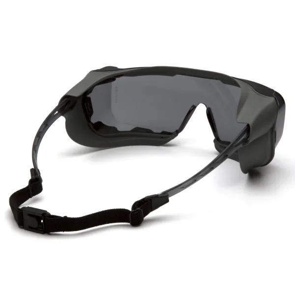 Окуляри захисні з ущільнювачем Pyramex Cappture-Plus (gray) Super Anti-Fog H2MAX, сірі