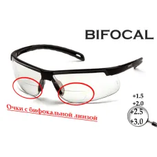 Бифокальные защитные очки Pyramex Ever-Lite Bifocal (clear +1.5) Super Anti-Fog H2MAX, прозрачные