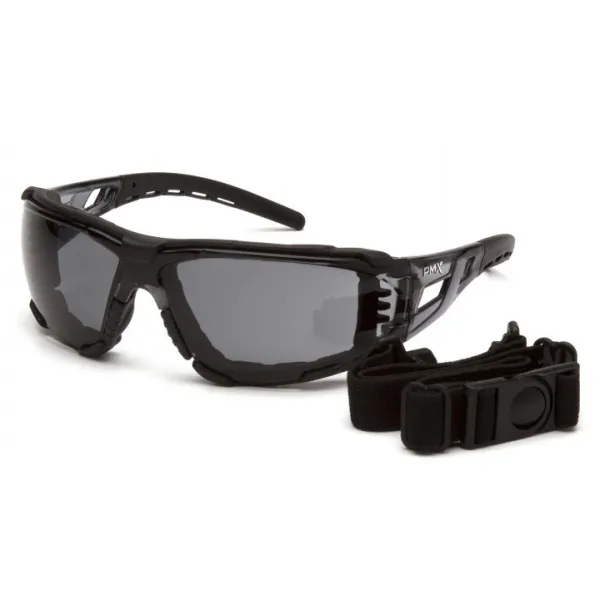 Окуляри захисні з ущільнювачем Pyramex Fyxate (gray) Super Anti-Fog H2MAX, сірі