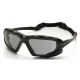 Окуляри захисні з ущільнювачем Pyramex Highlander-PLUS (gray) Anti-Fog, чорні