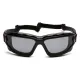 Окуляри захисні з ущільнювачем Pyramex i-Force Slim (gray) Anti-Fog, чорні