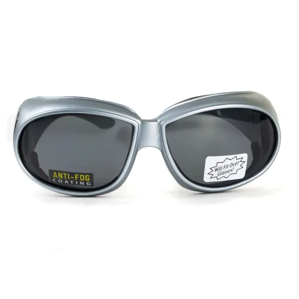 Очки защитные с уплотнителем Global Vision Outfitter Metallic (gray) Anti-Fog, серые