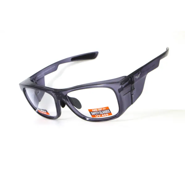 Окуляри під діоптрії Global Vision RX-T Gloss Black (clear) RX-able, прозорі в чорній напівпрозорій оправі