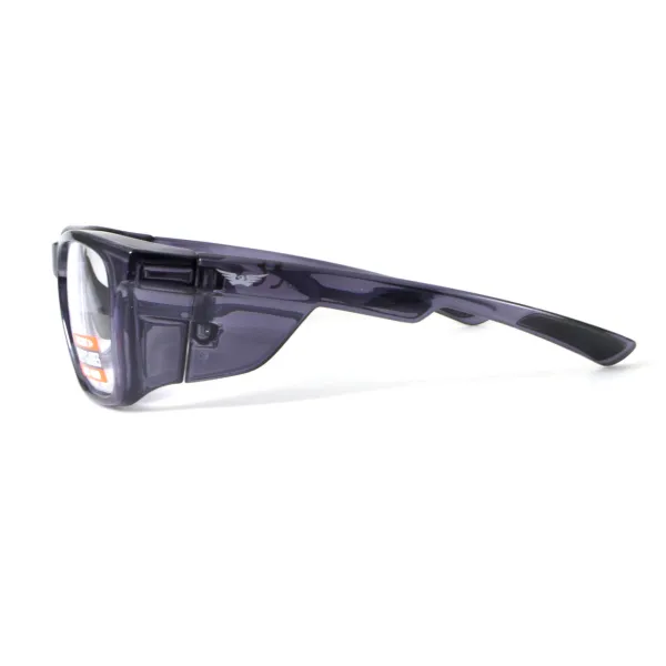 Окуляри під діоптрії Global Vision RX-T Gloss Black (clear) RX-able, прозорі в чорній напівпрозорій оправі