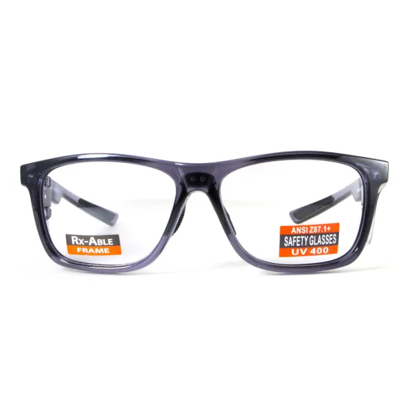 Окуляри під діоптрії Global Vision RX-T Gloss Black (clear) RX-able, прозорі в чорній напівпрозорій оправі