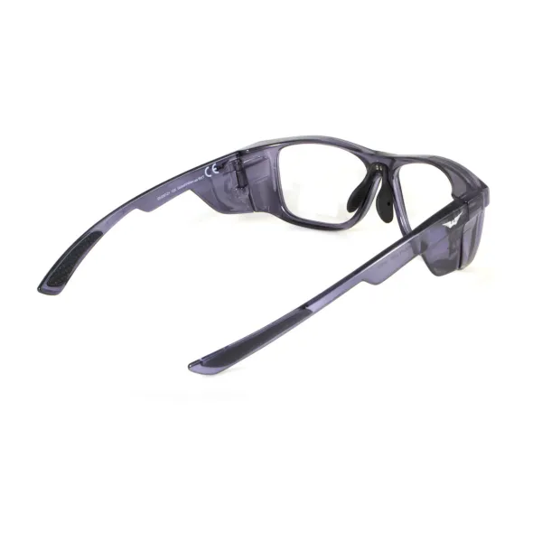 Окуляри під діоптрії Global Vision RX-T Gloss Black (clear) RX-able, прозорі в чорній напівпрозорій оправі