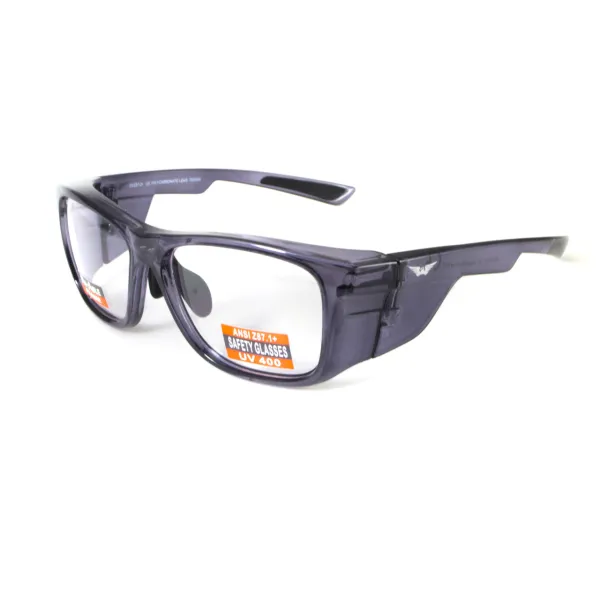 Окуляри під діоптрії Global Vision RX-T Gloss Black (clear) RX-able, прозорі в чорній напівпрозорій оправі